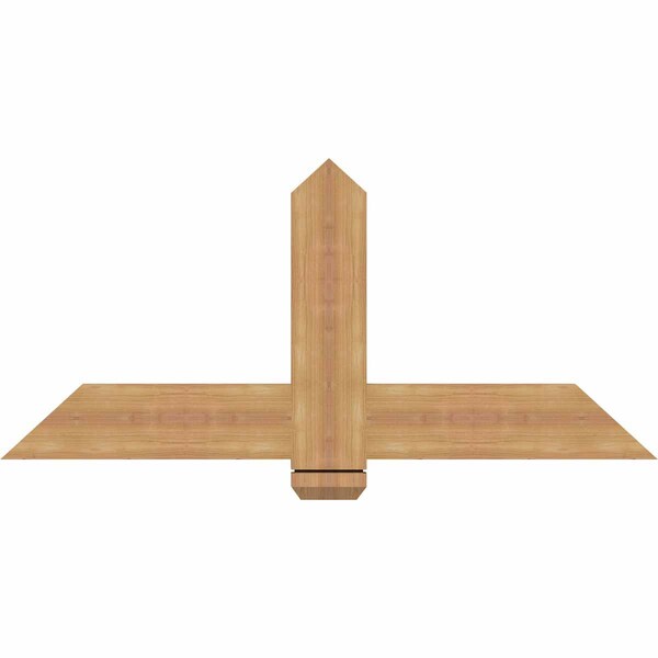 Ekena Millwork Eugene Smooth Timber Gable Bracket, Western Red Cedar, 48"W x 22"H x 1 1/2"D x 5 1/2"F, 11/12 Pitch GBW048X22X0206EUG00SWR - main